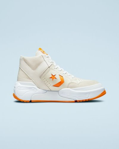 Tenis Converse Basketball Weapon CX Cuero & Gamuza Hombre White/Orange | CIqjND