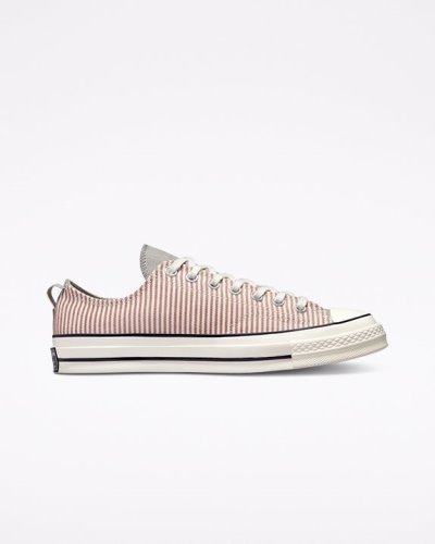 Tenis Converse Chuck 70 Hickory Stripe Low Hombre Marrom | jQOhxJ