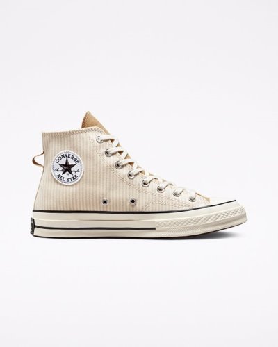 Tenis Converse Chuck 70 Hickory Stripe Mujer Beige | muRnId