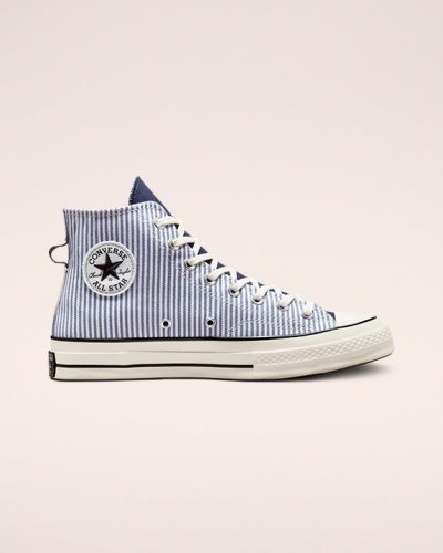 Tenis Converse Chuck 70 Hickory Stripe Hombre Azules | n1xDEO