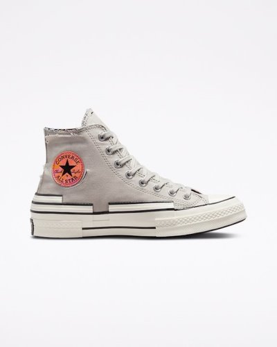 Tenis Converse Chuck 70 Trippy Heel Mujer Grises Claro | TonR6w