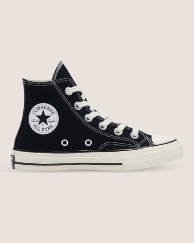 Tenis Converse Chuck 70 Vintage Lona Junior Niños Negros | UK8FzI