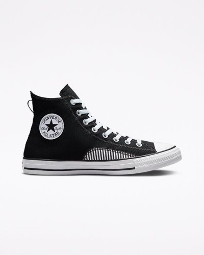 Tenis Converse Chuck Taylor All Star Hickory Stripe Hombre Negros | D8iY06