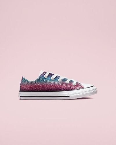 Tenis Converse Chuck Taylor All Star Glitter Drip Junior Niños Blancos | FjmT5X