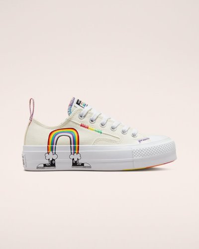 Tenis Converse Chuck Taylor All Star Pride Lift Mujer Beige | VTxHZI