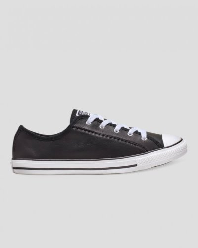 Tenis Converse Chuck Taylor All Star Dainty Cuero Mujer Negros | czSCLa