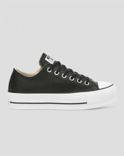Tenis Converse Chuck Taylor All Star Lift Clean Cuero Mujer Negros | h8aeUt