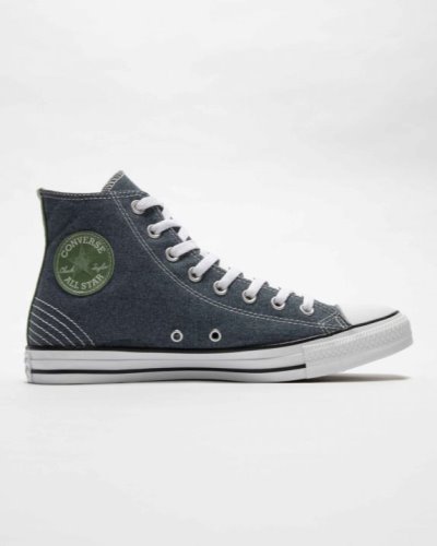 Tenis Converse Chuck Taylor All Star Stitched Recycled Lona Mujer Azul Marino Oscuro | kSgj3w