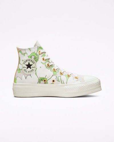 Tenis Converse Chuck Taylor All Star Lift Summer Florals Mujer Beige | moUWpG