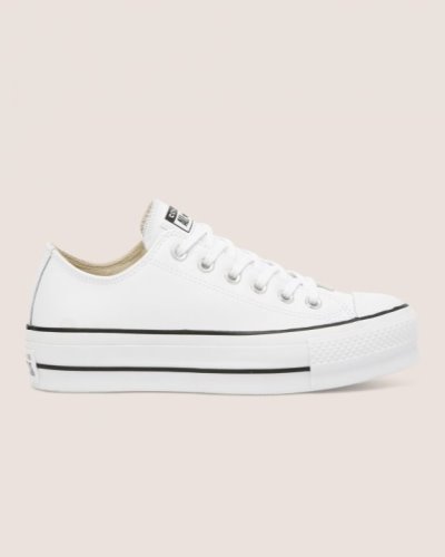 Tenis Converse Chuck Taylor All Star Lift Clean Cuero Mujer Blancos | n9sExm
