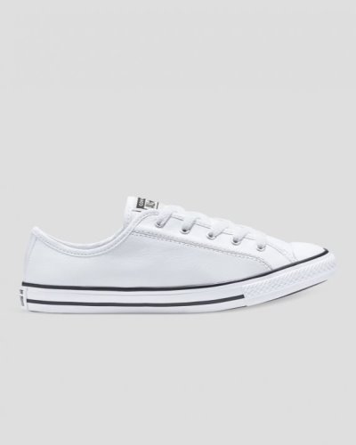Tenis Converse Chuck Taylor All Star Dainty Cuero Mujer Blancos | pWQU2a