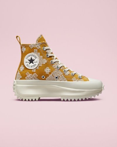 Tenis Converse Run Star Hike Festival Broderie Mujer Dorados | W6aG1Z