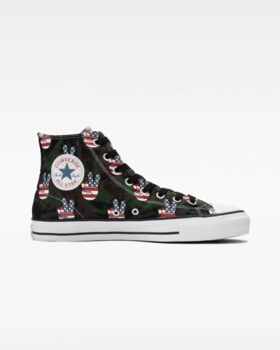 Tenis Converse Skate CONS Chuck Taylor All Star Pro Camo Peace Mujer Verdes | yAHdek