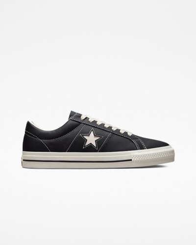Tenis Converse Skate One Star Pro Cuero Mujer Negros | FN0Ax0